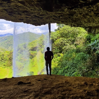 Inside the Kapologwe waterfalls, Mbeya