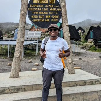 Daniel at the Horombo Hut